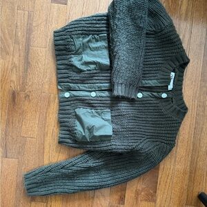 Zara Olive Knit Cardigan with Buttons